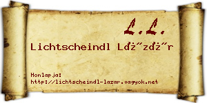 Lichtscheindl Lázár névjegykártya